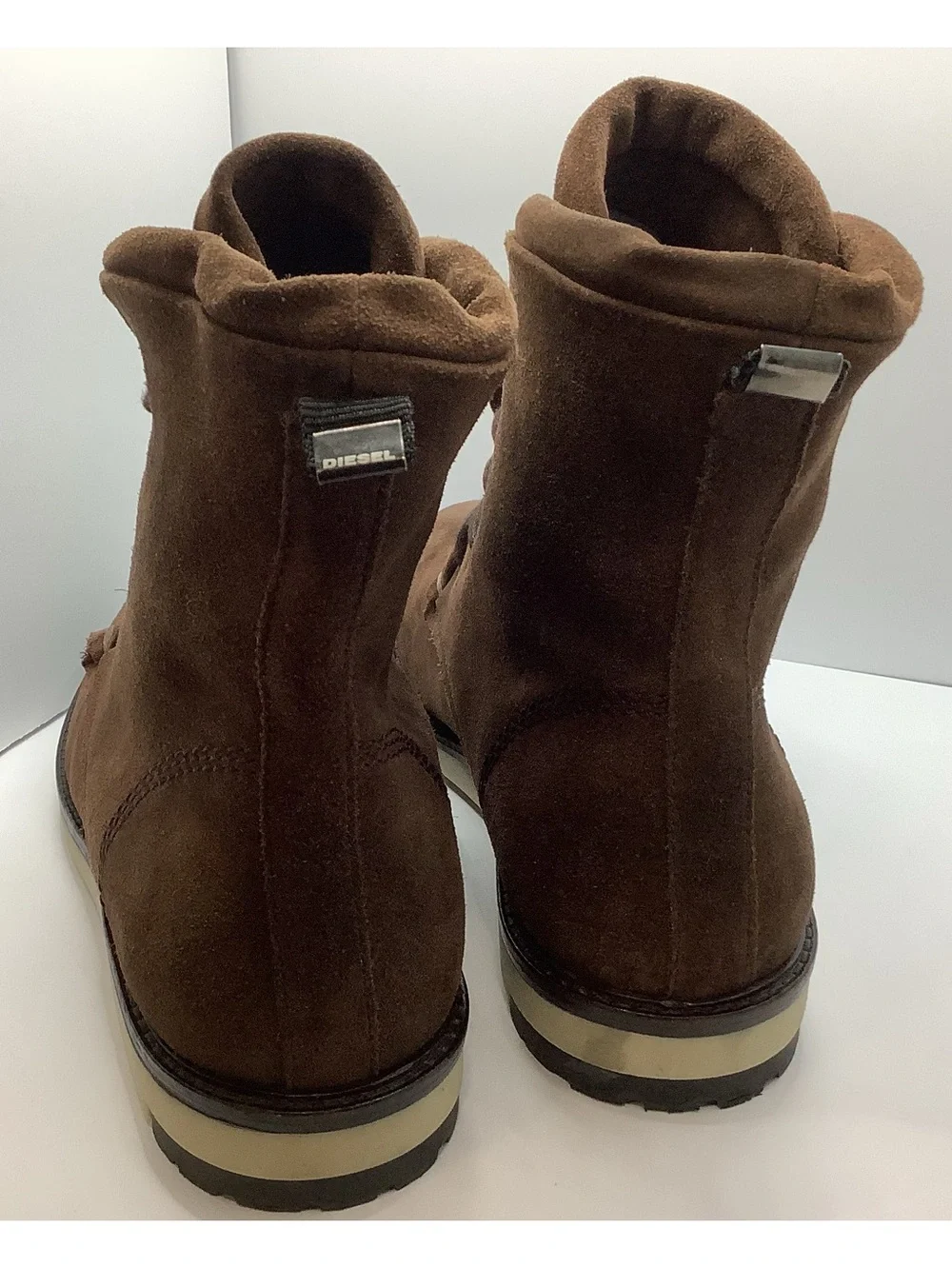 RARE FIND Diesel D-Boolthed Winter Pretreated Dark Brown Suede Ankle Boots EU46